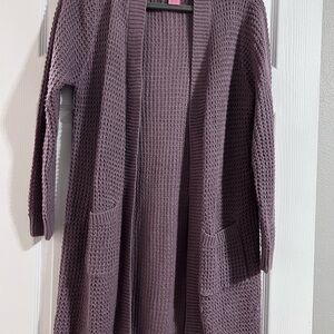Women's Purple Cardigan Sweater